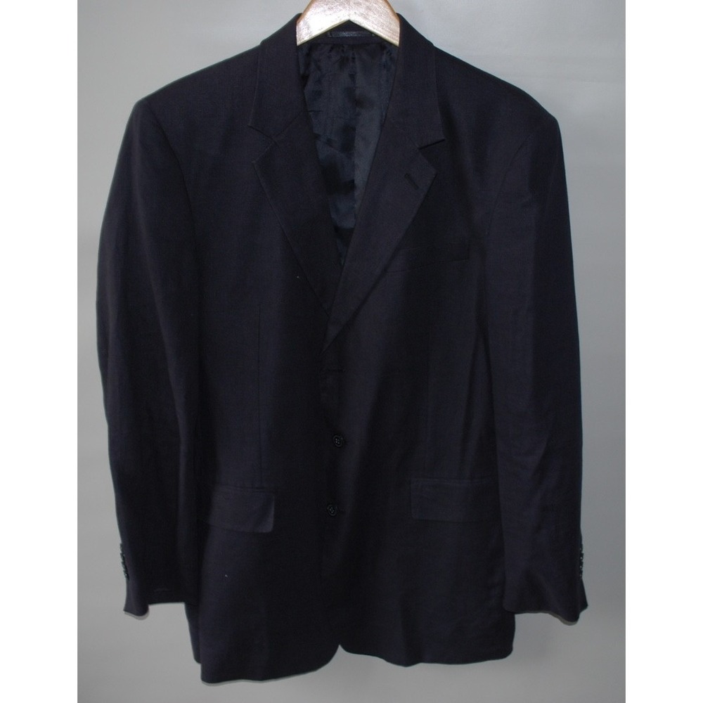 INSERCH Italy Blue Linen Blazer Sport Coat 40R – Missing Button, Used